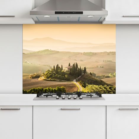 CRÉDENCE CUISINE Paysage - Toscane - Lumière du matin 100x75 cm
