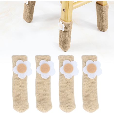 25 pièces/vente de patins tricotés double couche pour pieds de chaises, tabourets et tables, chauffe-pieds de meubles, épais et résistants à l'usure, patins de protection silencieux pour sols en bois (1/5)