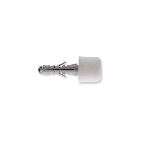 TASSELLO CON FERMAPORTA 'AY' Ø 12x45 mm - Colore bianco Ø 30 mm - 25 pezzi- TECFI