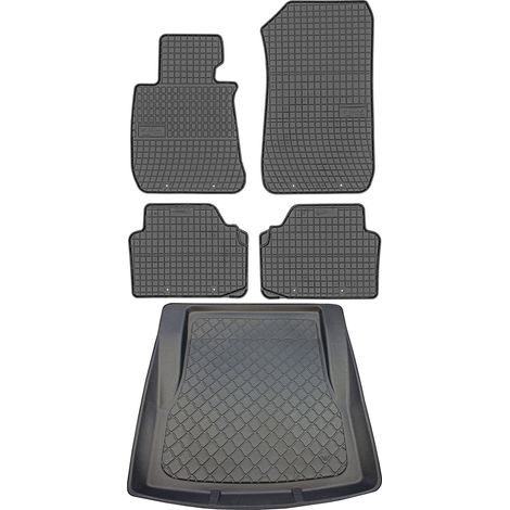 Juego de alfombrillas de goma para coche y alfombrilla para maletero para BMW Serie 3 E90 Sedán (marzo de 2005 a diciembre de 2011). (1/5)
