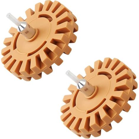 dischi in gomma per cancellare, dischi da 20 mm per rimuovere adesivi, decalcomanie e adesivi in vinile dalle auto, con 2 adattatori.