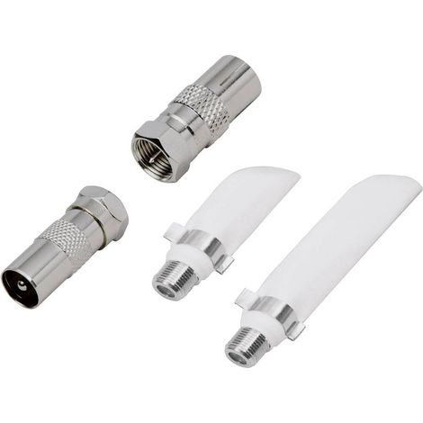BKL Electronic 0403524 Kit passacavo coassiale/F per finestre per passaggio sottofinestra Connessioni: Spine a F, Prese