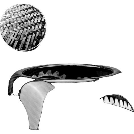Funda para volante, material de fibra de carbono, fácil instalación, carbono negro. (1/2)
