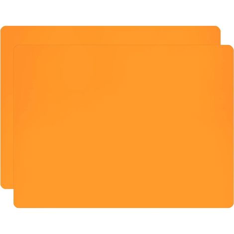 Set de table antidérapant 2p orange, enfants, silicone, anti-brûlure, 40x30cm, animé (1/5)