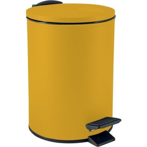 Spirella Pattumiera a pedale Acciaio ADELAR 3L Giallo Sole Opaco (1/2)