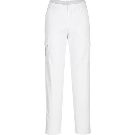 Pantalón Elástico Cargo para Mujer - Versatilidad y Estilo / Blanco / 28