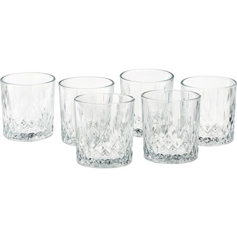 Mopita Dubai Set 6 Bicchieri Bibita 330 Ml Vetro Trasparente