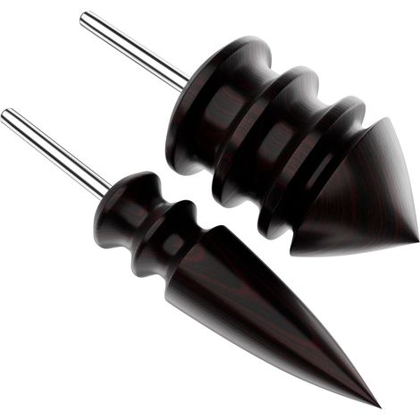 Lot de 2 embouts de brunissage pour cuir pour outils rotatifs – Pointe pointue et embouts de brunissage multi-rainures (1/5)