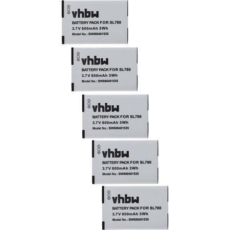 vhbw 5x Akku Ersatz für Siemens V30145-K1310-X445 für schnurlos Festnetz Telefon (800 mAh, 3,7 V, Li-Ion)
