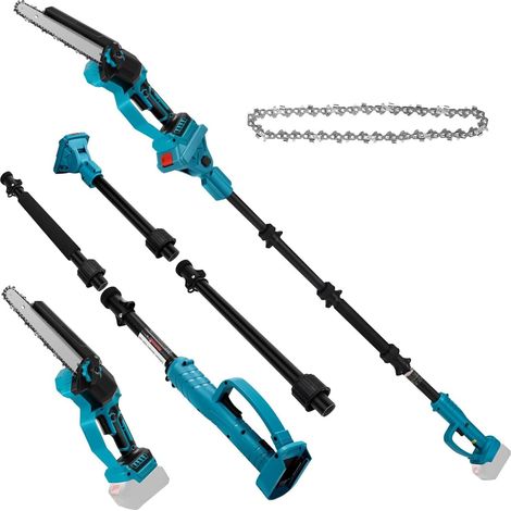 2-in-1 Battery Chainsaw with 2 m Telescopic Rod, 6 Inch Brushless Compatible with Makita 18 V, Electric Telescopic Saw Pruning Saw for Tree Cutting, Branch Cutting (Without Battery) (1/5)