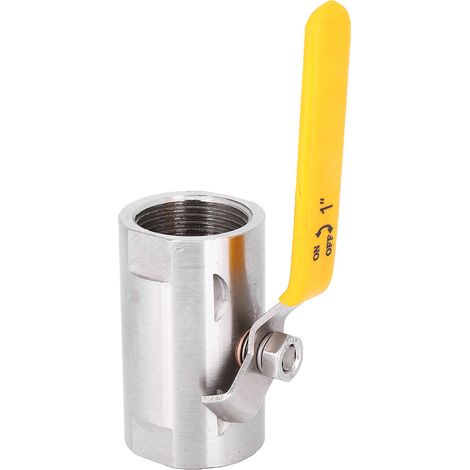 Robinet à boisseau sphérique fileté, tout acier inoxydable 201, vanne mécanique industrielle, raccord 1 pouce DN25, accessoire robuste pour tuyauterie. (1/5)