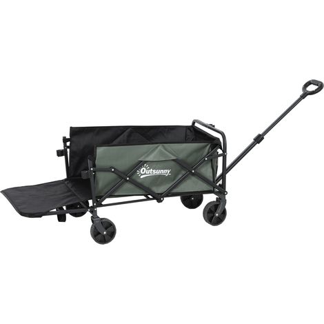 Bollerwagen faltbar, geräumig und vielseitig, HOMAIRE, Maße 125x48x102 cm, Grün (1/5)