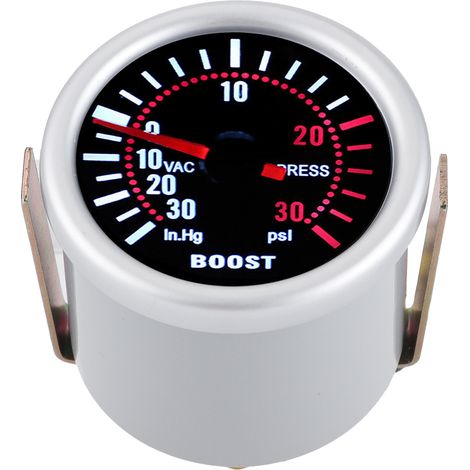 Manomètre de pression de turbo 2 pouces 12 V - 30 - 30 PSI - Indicateur de pression de turbo pour voiture - Haute précision (1/5)