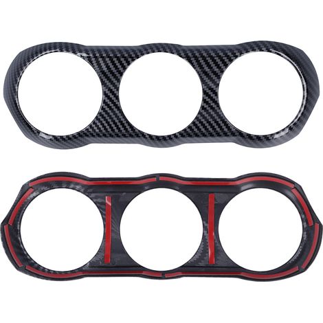 Modification automobile : Cache décoratif pour interrupteur de climatisation Mazda CX-3 (2016-2018) - texture fibre de carbone (1/5)