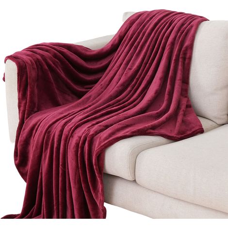 1 Couverture polaire sans couture 198x229cm microfibre épaisse anti-statique lit canapé camping (1/5)