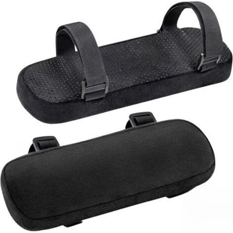 2 Pieces Armrest Booster Cushion, Armchair Armrest Cover, Soft Armrest Protectors for Office and Gaming Chair, Adjustable Arm Pads for Elbow Relief (1/5)