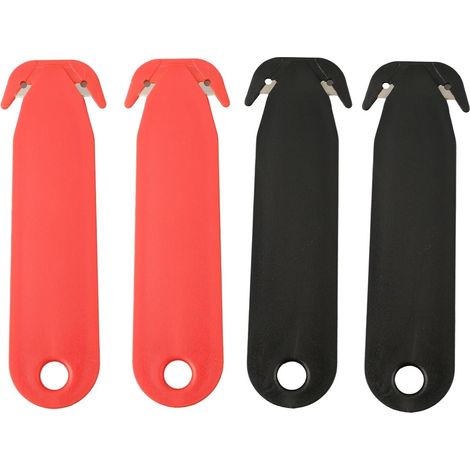 Lot de 4 cutters sécurité à double tranchant en acier inoxydable 11,8 (1/5)