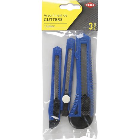 Lot 3 cutter 9 et 18mm - Cogex (1/4)