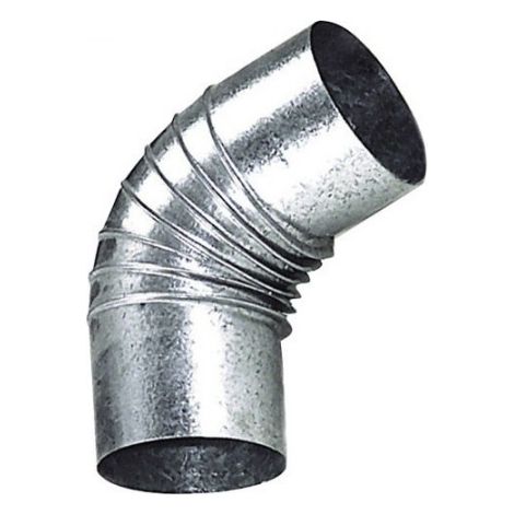 Verzinkter Ofenbogen 150 mm, 90°.