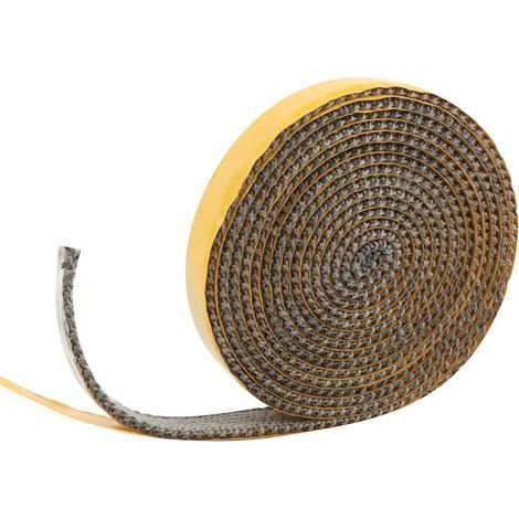 1 Rouleau Joint Insert Cheminée, Bande Fibre De Verre Auto-adhésive, Résistant 550°C, Pour Poêle Et Fumoir (1/5)