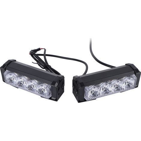 24W 12V 8 LED-Blitzlichtleiste, hohe Helligkeit, für Einsatzfahrzeuge (rot und blau). (1/5)