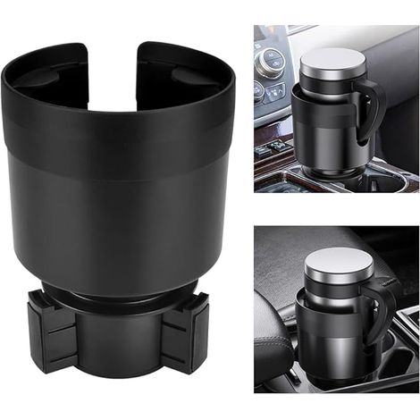 Lntyq Getränkehalter fürs Auto, Auto-Getränkehalter, Universal-Getränkehalter fürs Auto, verstellbarer Auto-Dosenhalter, Auto-Getränkehalter, Auto-Dosenhalter für Getränkeflaschen, LKW, Schwarz (1/5)