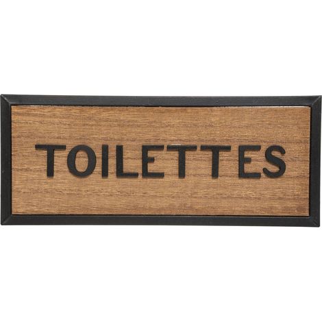 Cartello in legno per porta in metallo 22x9cm - Atmosphera créateur d'intérieur (1/4)