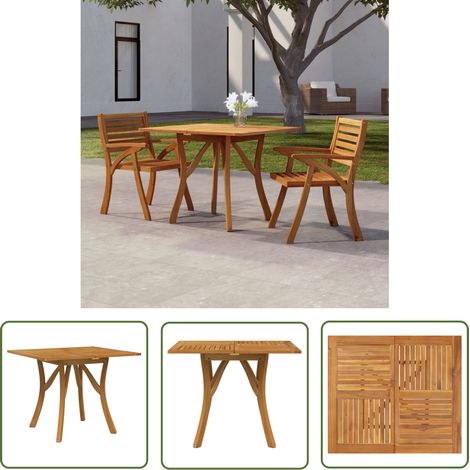 Table de jardin Table d'appoint, Table de Balcon, 85x85x75 cm Bois d'acacia solide OIB7001E (1/5)
