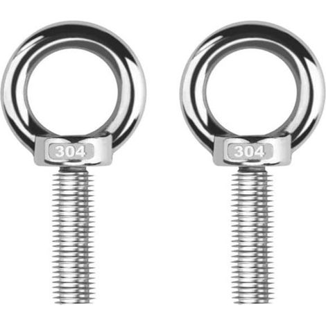 2 Pièces M6 Anneau de Levage,Boulon À Anneau,Anneau de levage en acier inoxydable 304 M6 x 35 – pour travaux de levage léger et d’amarrage (1/5)