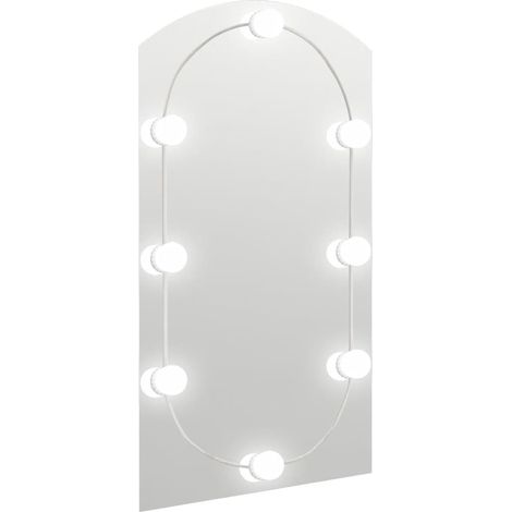 Espejo con luces LED vidrio arco 90x45 cm vidaXL (1/4)