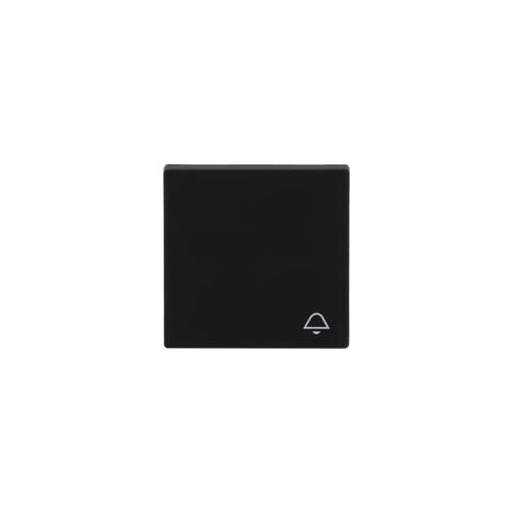 Plaque de finition busch-jaeger 2520 ki-885 sans vis noire mate