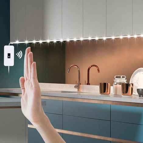 (Lumière chaude de 3 mètres) Rétroéclairage sportif LED 5 V avec interrupteur à capteur de gestes (1/5)