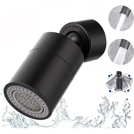 360° schwenkbarer Strahlregler für Wasserhähne, 2 einstellbare Modi, wassersparend, für Küche und Bad – Sprühfilterdüse