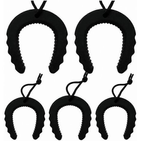 Lot de 5 butées de porte robustes pour usage d'urgence, butées de porte de sécurité noires pour les forces de l'ordre et les secouristes (1/4)