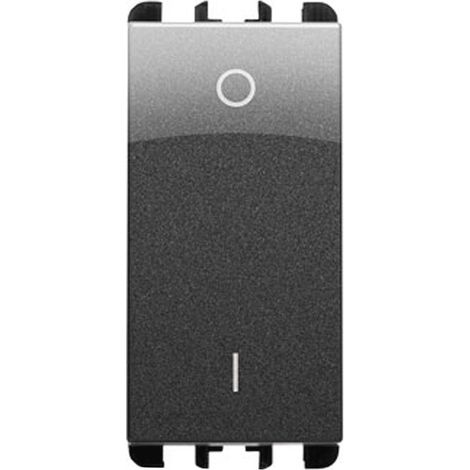 Interruttore bipolare 16a 1 modulo acciaio scuro urmet 10162ac