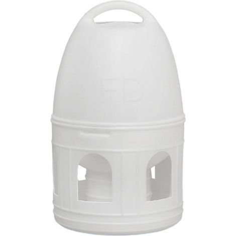 Distributeur d'eau automatique pour pigeons, cailles et canards, avec poignée et abreuvoir, blanc, 5 L (1/5)