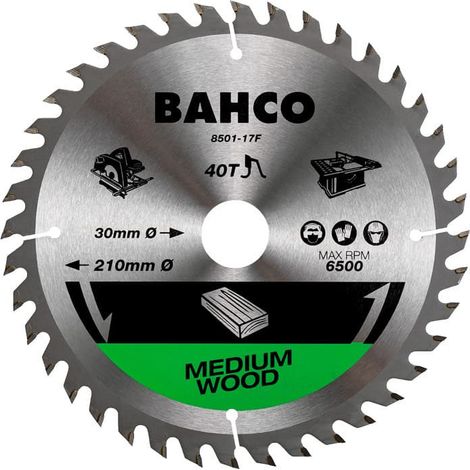 Lama per sega circolare Ø190 mm 40 denti per legno - Bahco 8501-15F