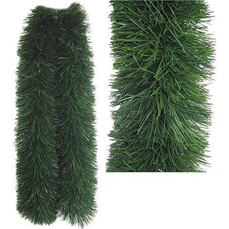 Ghirlanda di Natale Festone Verde 270cm morbida Decorazione porta portone scala casa vetrina (1/3)