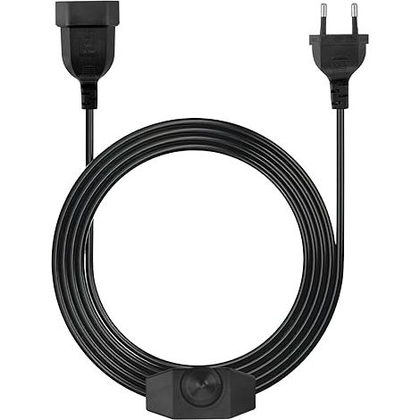 LED dimmer switch with switch, 2 m cable for dimmable lamps 220-250 V/100 W Max, EURO extension cord with rotating plug, silent (1/5)