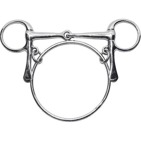 Filet avec chifney et lame articulée en acier inoxydable solide de 12 mm