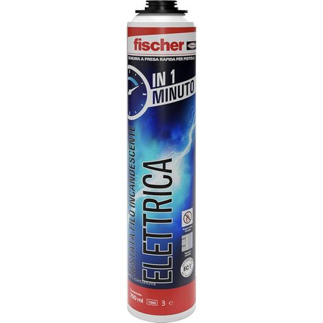 Schiuma Poliuretanica Elettrica per Pistola Fischer 12 Pezzi 750 ml