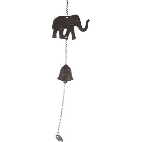 Campana de hierro fundido CON un elefante, campana de hierro fundido