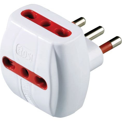 ADATTATORE TRIPLO CON PROTEZIONE SOVRACCARICO 78041 T - ROSI