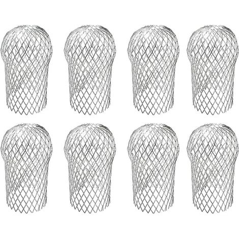 Lot de 8 protège-gouttières, protège-gouttières, protège-gouttières en aluminium avec filtres, protège-gouttières, empêche l'obstruction par les feuilles (3,5 pouces) (1/5)
