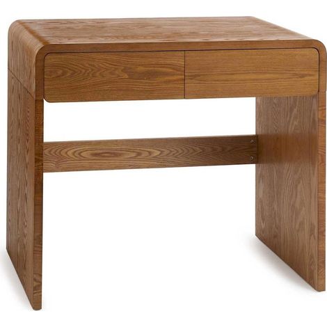 Console en bois de frêne finition brun foncé élégante - brun bois de frêne foncé (1/5)