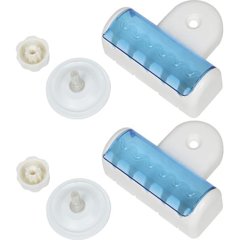 Set mit 2 wandmontierten Zahnbürstenhaltern mit Saugnäpfen, kompakt und hygienisch, ideal für Familien und Reisen