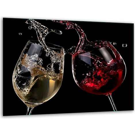 Tabla de cortar de vidrio con soporte de 40x30 cm para vino (1/5)