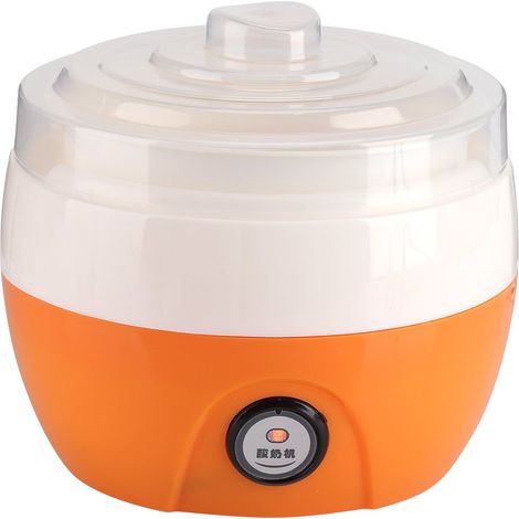 Machine de yaourt de DIY 1L, outil automatique de yaourt, récipient automatique en plastique de yaourt(Orange).