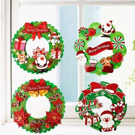 TRADE SHOP - Set 2pz Fuoriporta Ghirlanda Carta 3d 36cm Appendere Porta Ingresso Decorazioni Natale - (1/3)