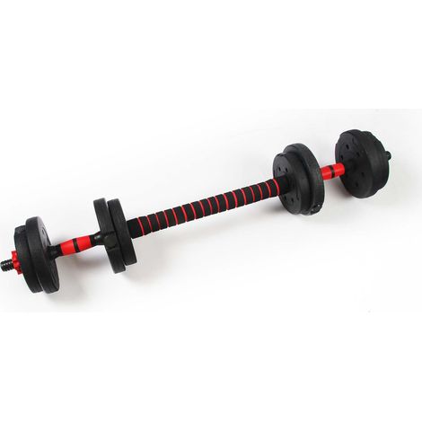 2 in 1 Verstellbares Hantel- und Langhantelset 10 kg Keboo 300 Serie 4 Hantelscheiben 1 kg und 4 Hantelscheiben 1,25 kg (1/5)